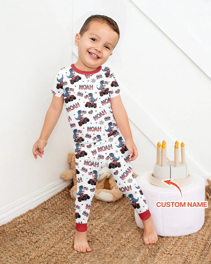 Zweiteiliges, kurzärmliges Pyjama-Set mit Marienkäfern