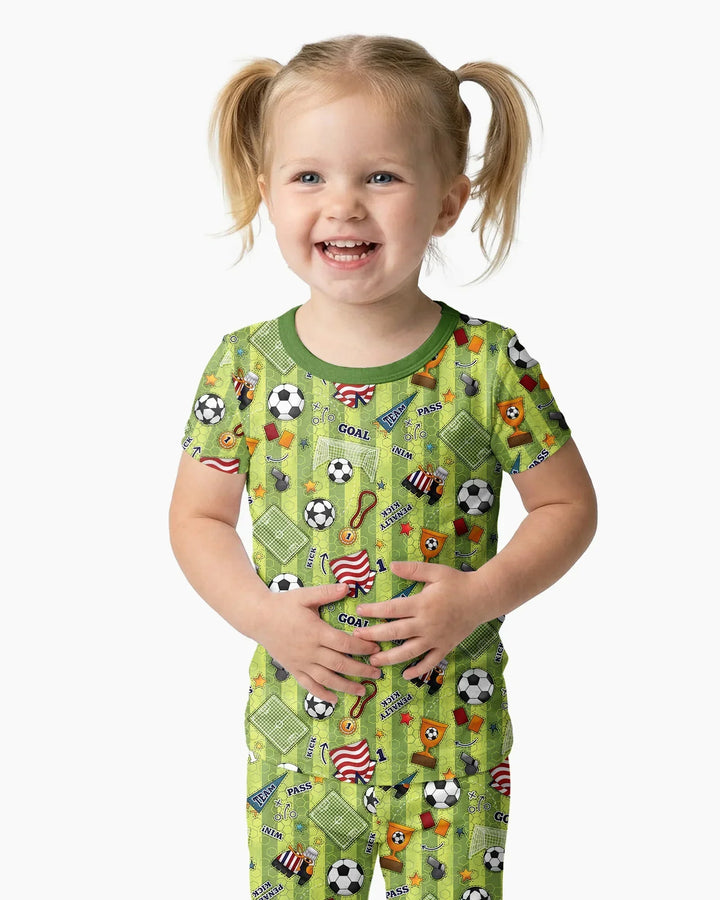 Zweiteiliges, kurzärmliges Pyjama-Set mit Marienkäfern