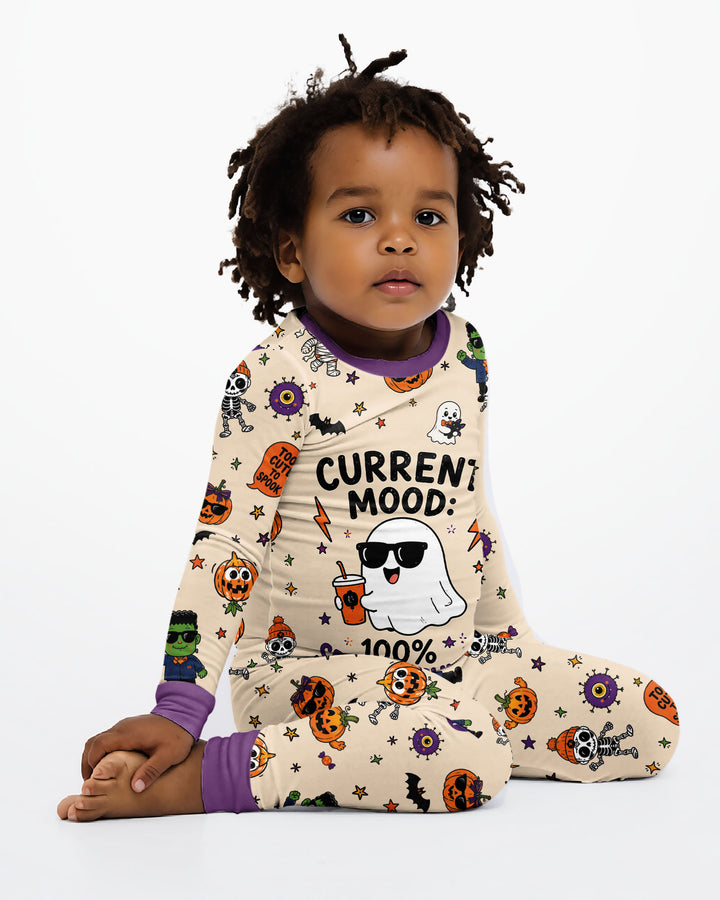 Halloween Friends Bamboo Two Piece Long Sleeve Pajama Set