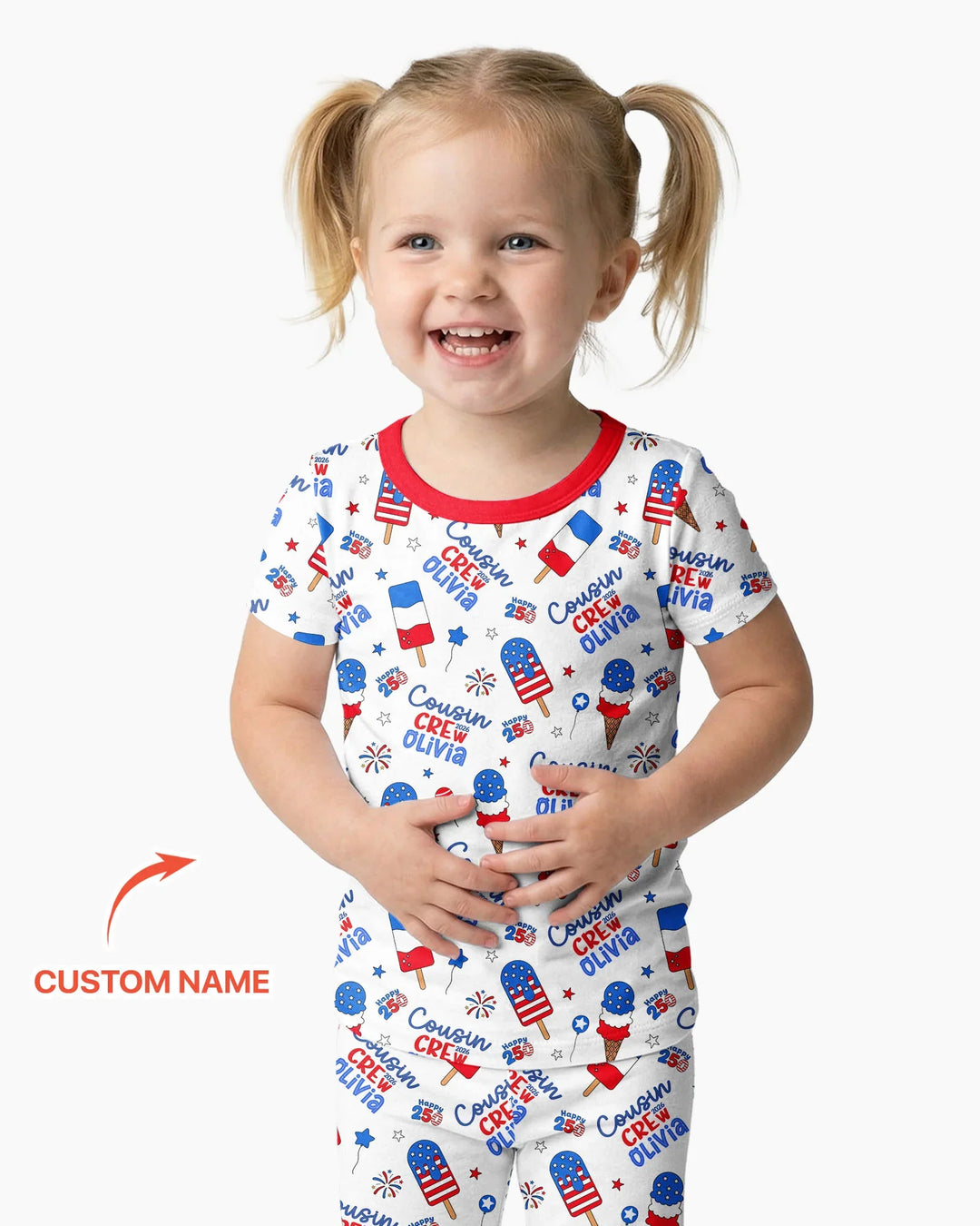 Zweiteiliges, kurzärmliges Pyjama-Set mit Marienkäfern