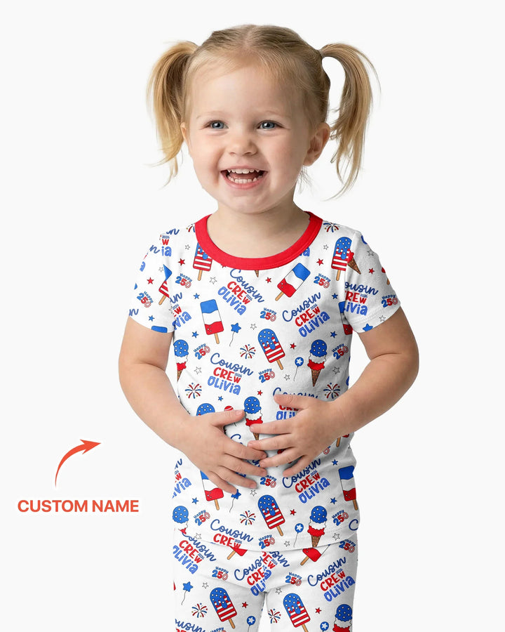 Zweiteiliges, kurzärmliges Pyjama-Set mit Marienkäfern