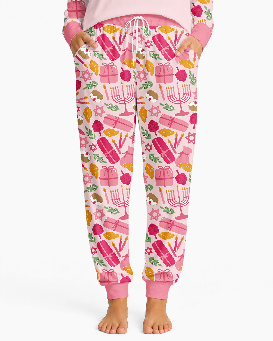 Oy to the World Hanukkah Bamboo Women Pajama Set