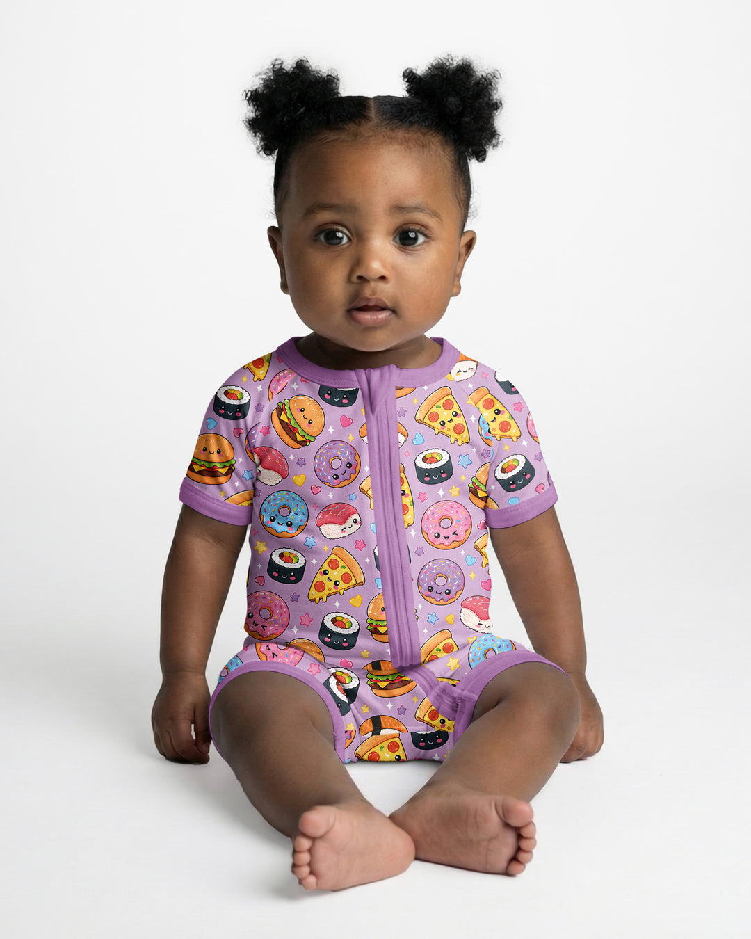Kawaii Snack Party Bamboo Shorty Zippy