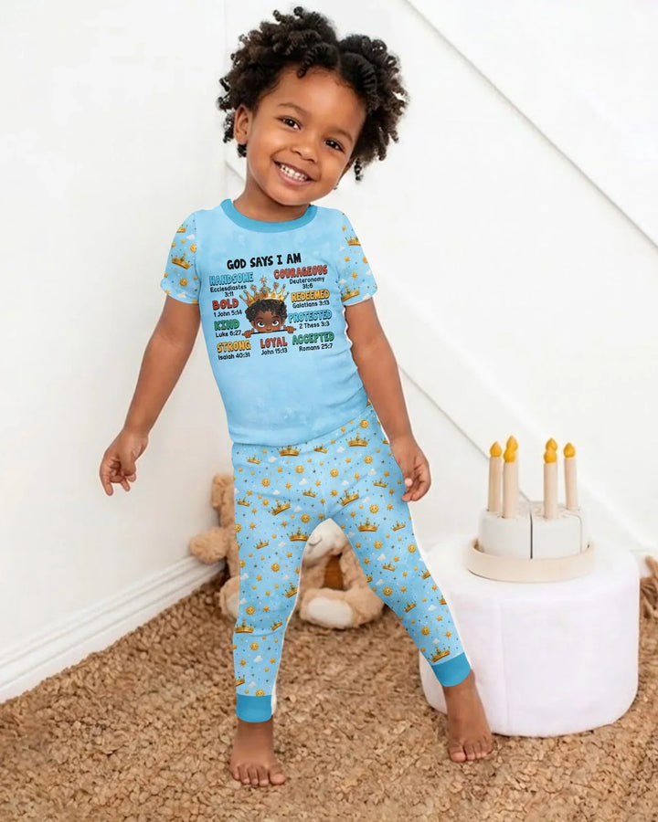 Zweiteiliges, kurzärmliges Pyjama-Set mit Marienkäfern