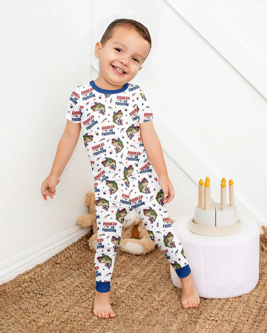 Zweiteiliges, kurzärmliges Pyjama-Set mit Marienkäfern
