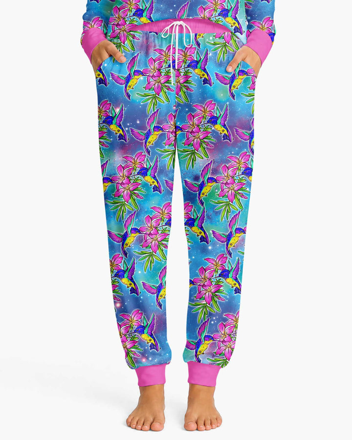Floral Hummingbird Bamboo Women Pajama Set