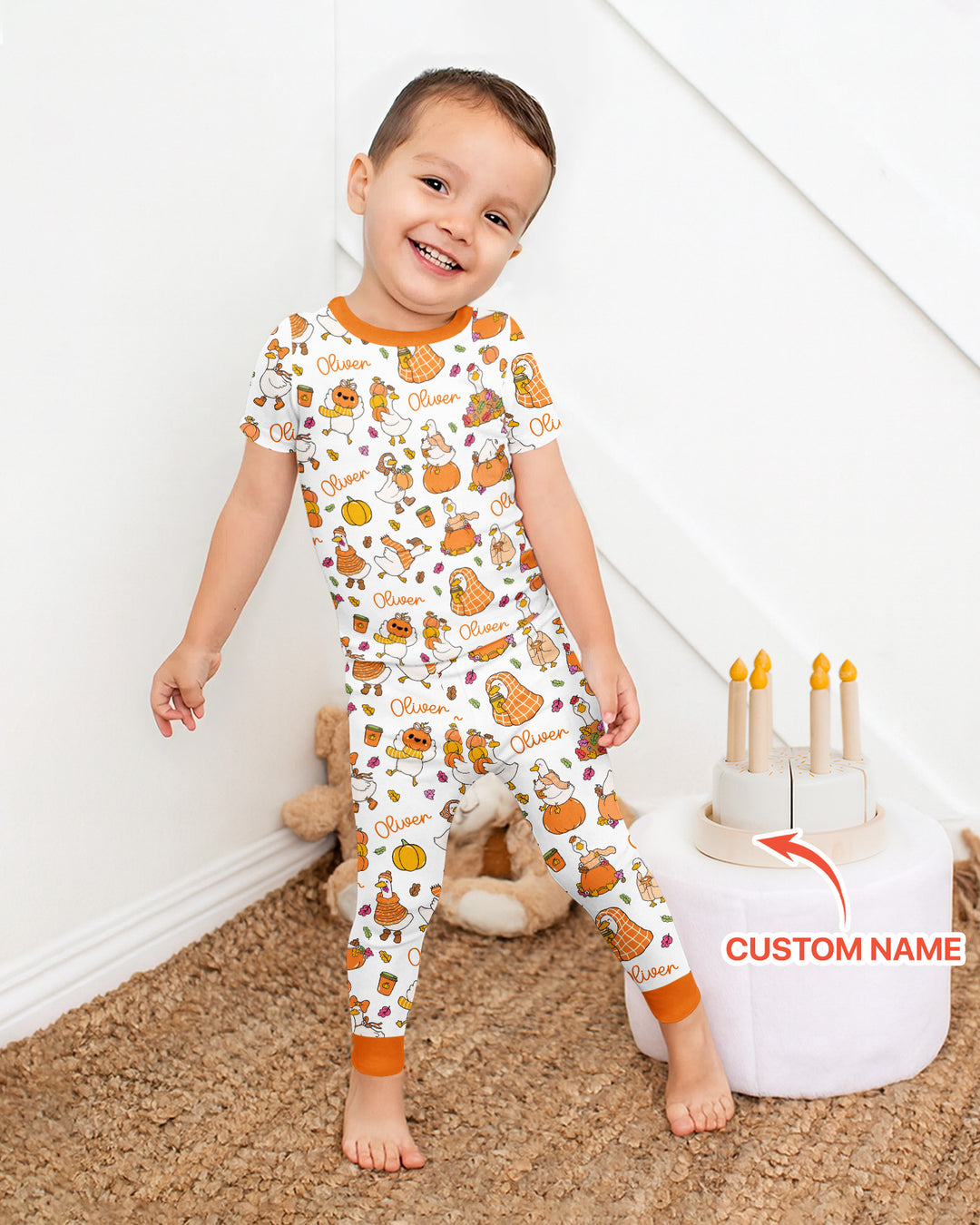 Zweiteiliges, kurzärmliges Pyjama-Set mit Marienkäfern