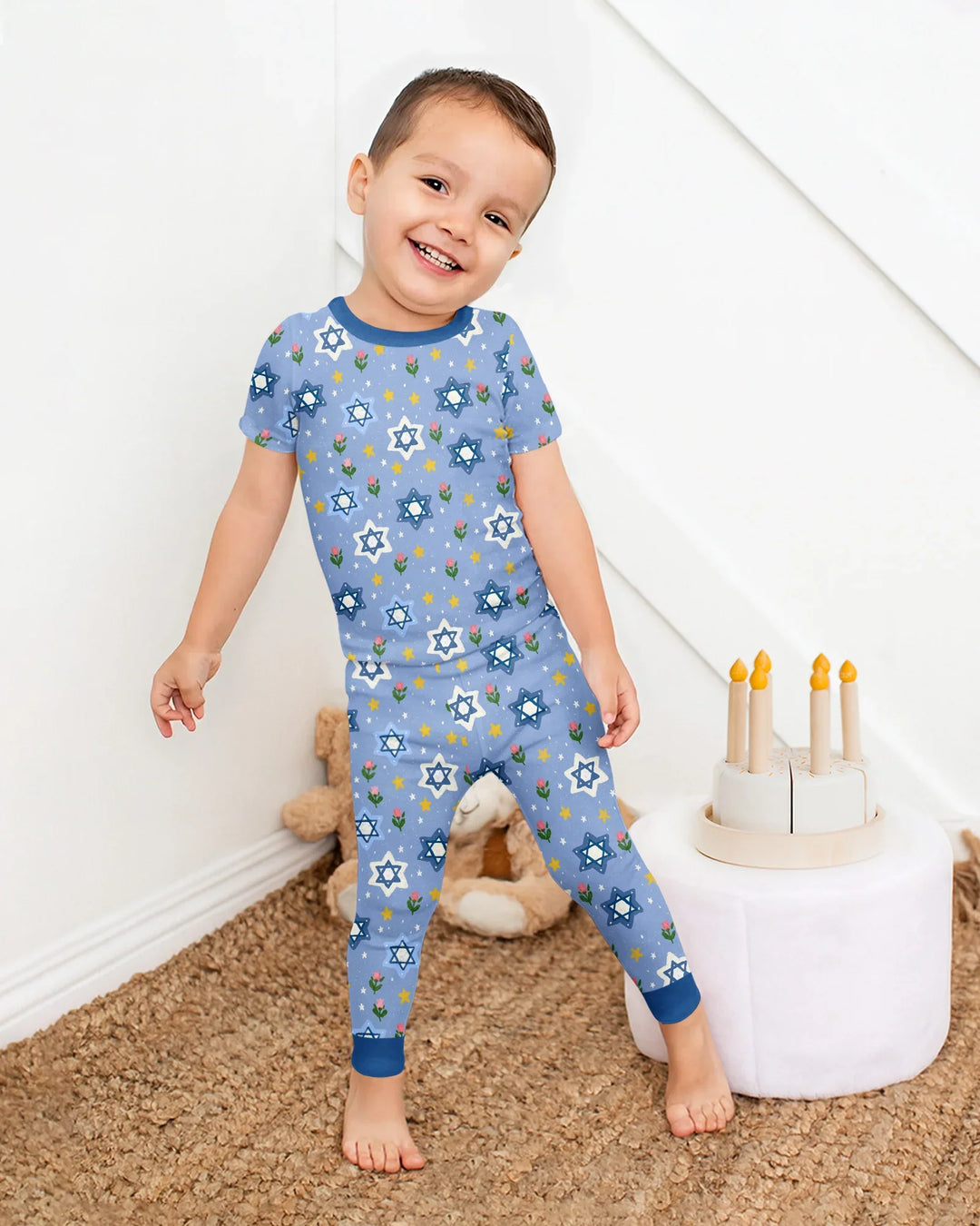 Zweiteiliges, kurzärmliges Pyjama-Set mit Marienkäfern