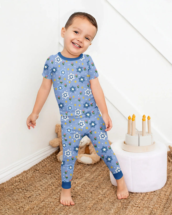 Zweiteiliges, kurzärmliges Pyjama-Set mit Marienkäfern