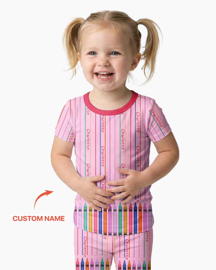 Zweiteiliges, kurzärmliges Pyjama-Set mit Marienkäfern