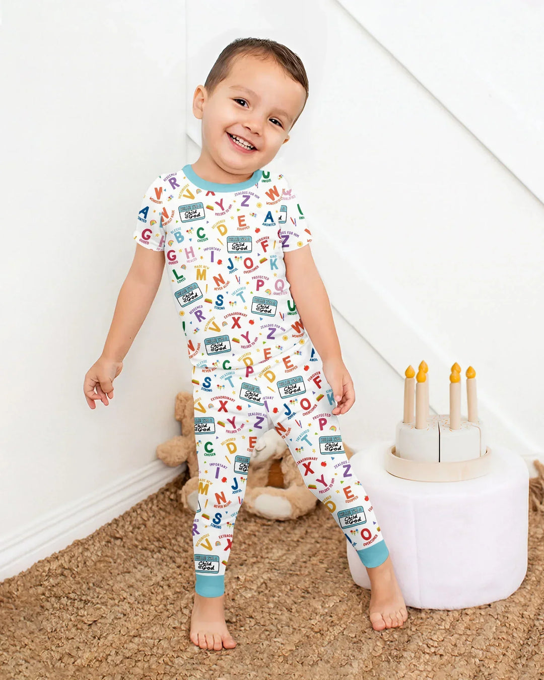 Zweiteiliges, kurzärmliges Pyjama-Set mit Marienkäfern