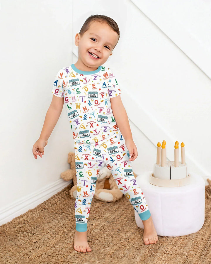 Zweiteiliges, kurzärmliges Pyjama-Set mit Marienkäfern
