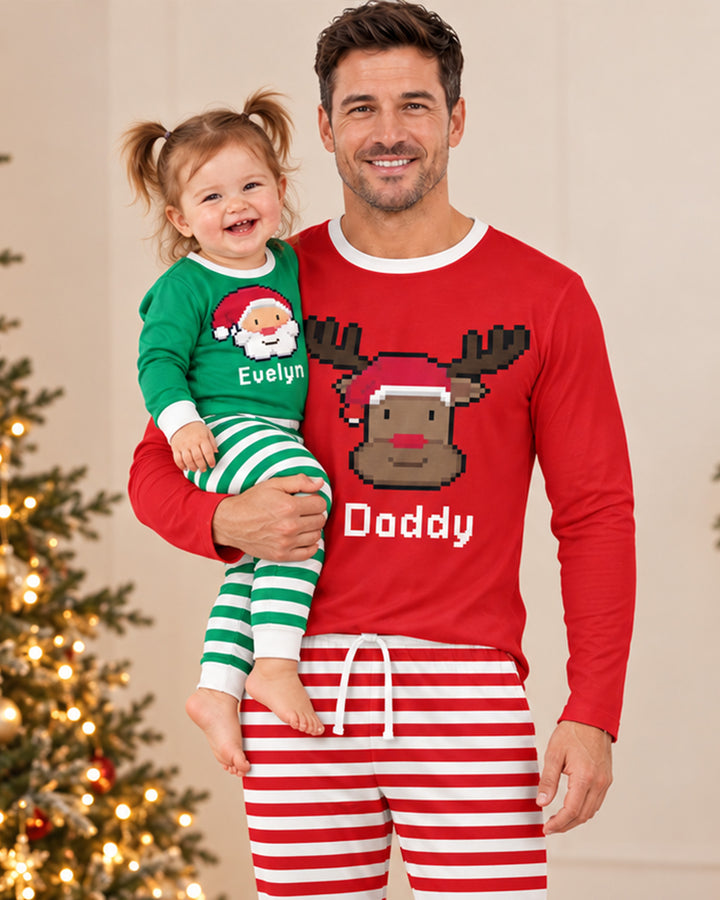 Merry Pixel Pals Bamboo Men's Pajama Set