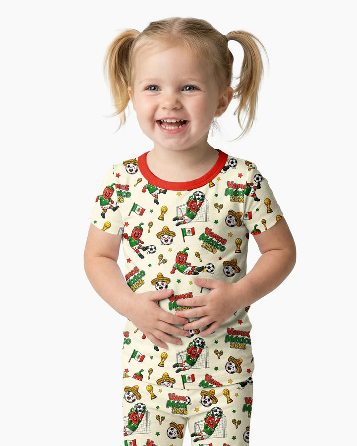 Zweiteiliges, kurzärmliges Pyjama-Set mit Marienkäfern