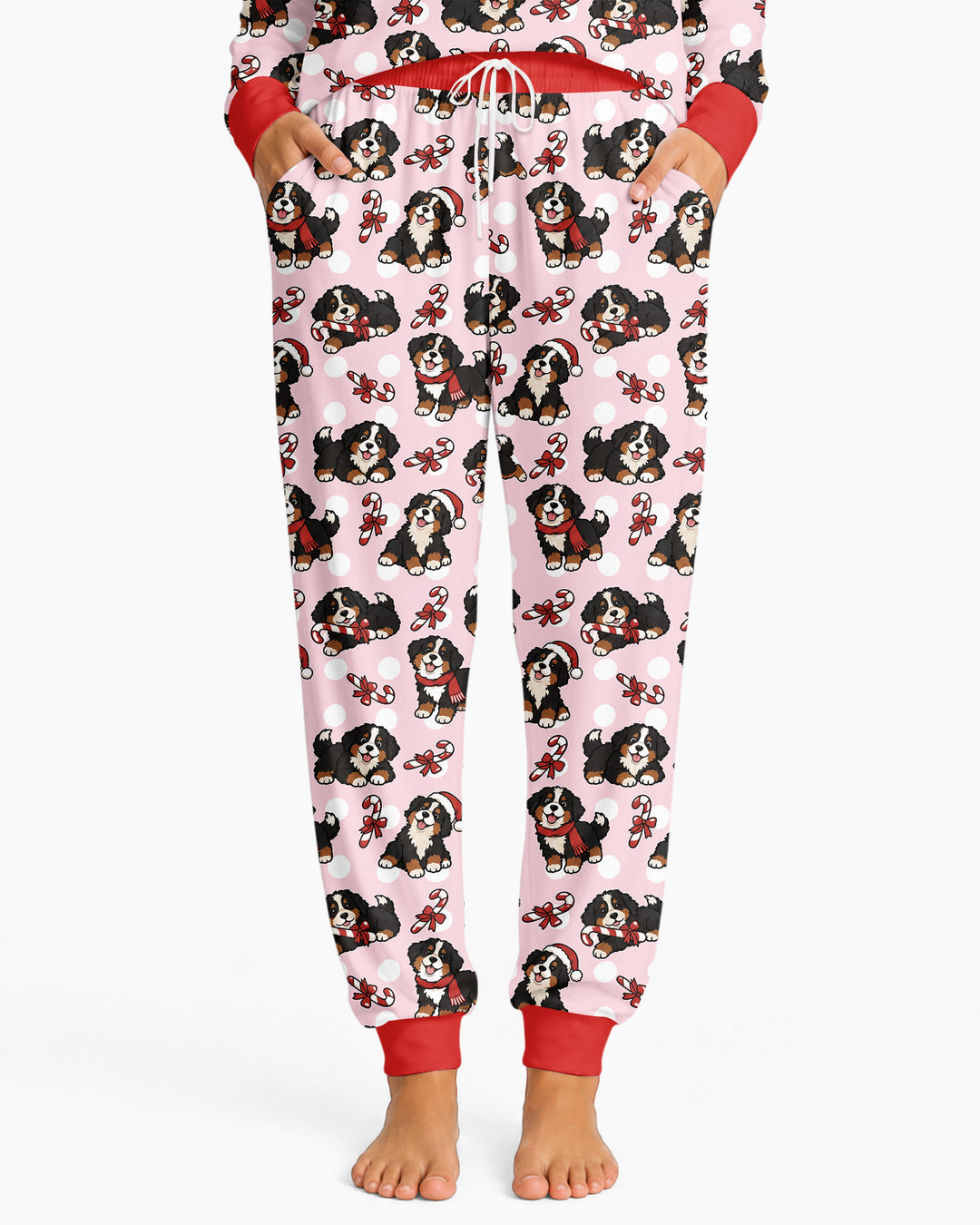 Holiday Bernese Mountain Christmas Dog Bamboo Women Pajama Set