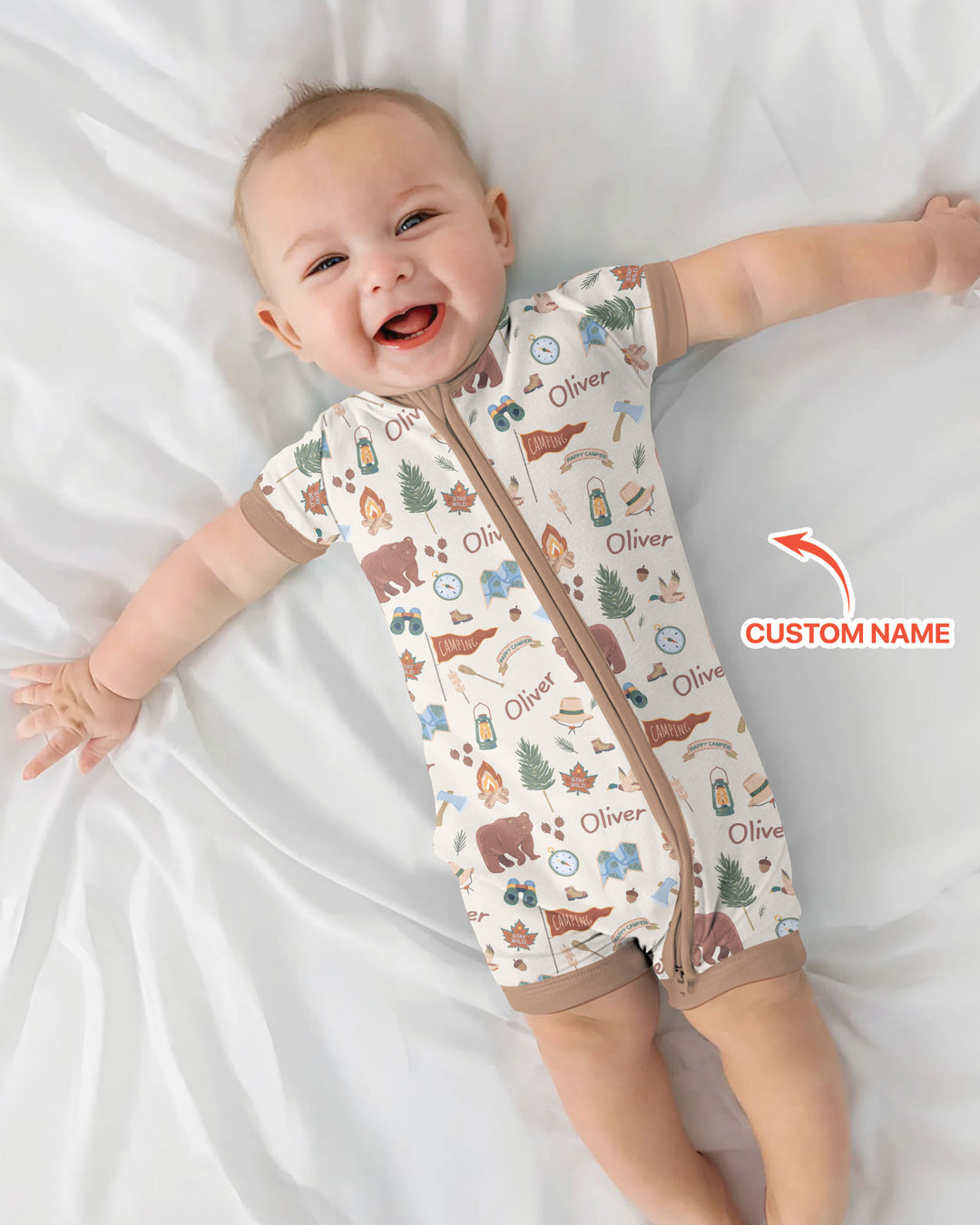 Custom Name Adventure Outdoors Bamboo Shorty Zippy