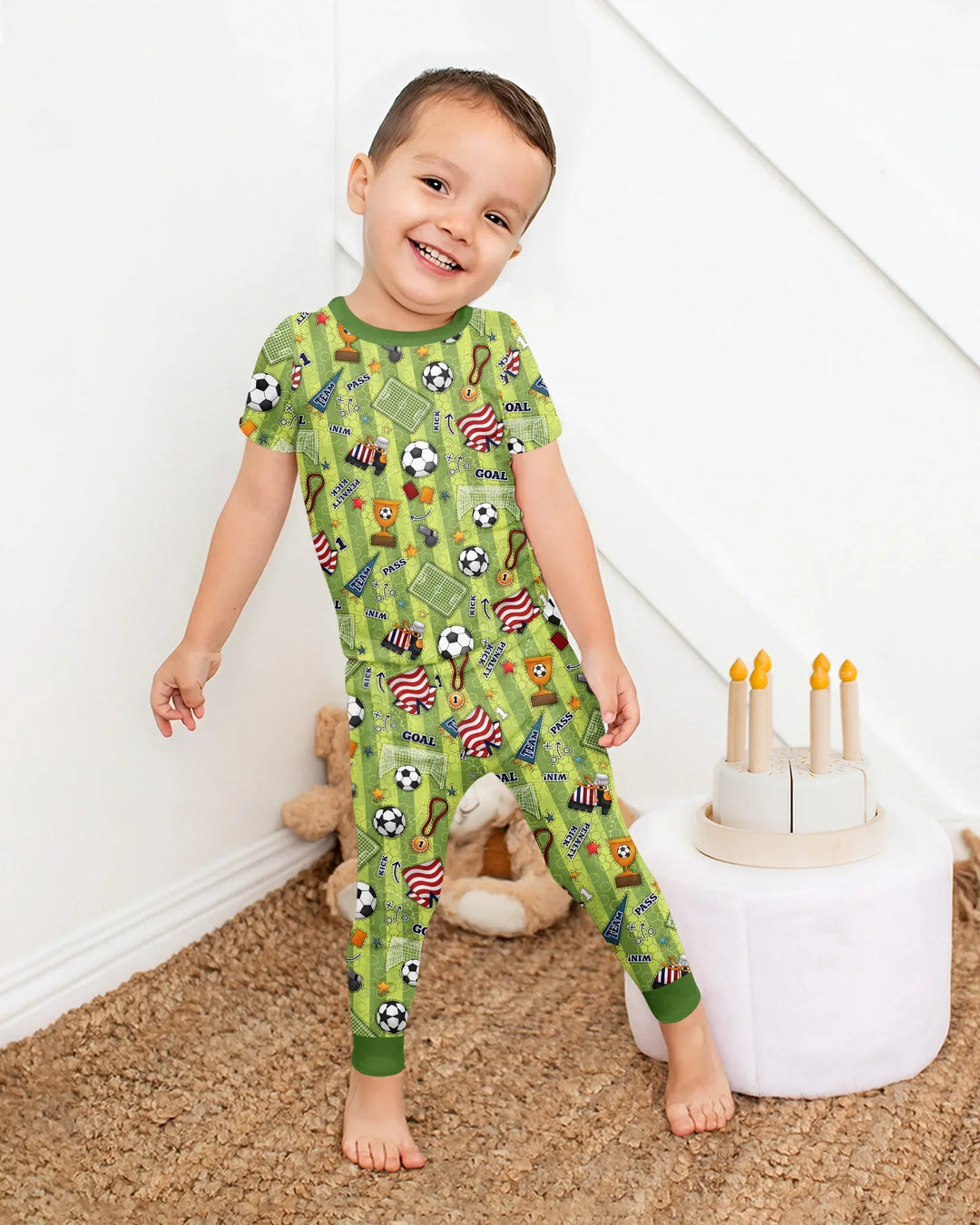 Zweiteiliges, kurzärmliges Pyjama-Set mit Marienkäfern