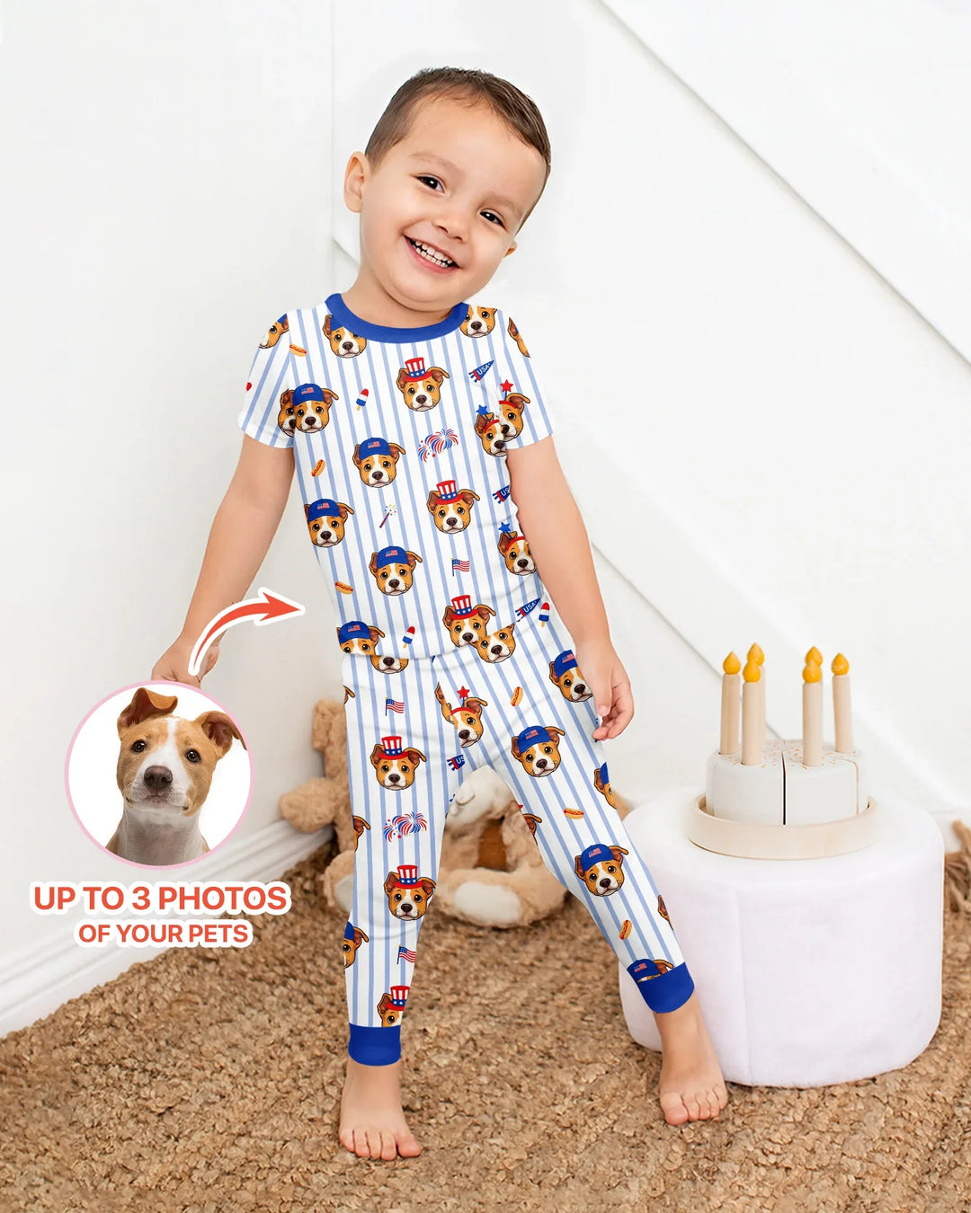 Zweiteiliges, kurzärmliges Pyjama-Set mit Marienkäfern