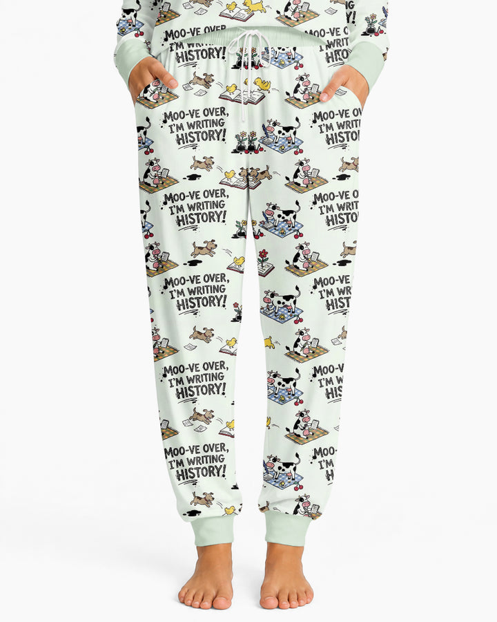 Writing Moo History Bamboo Women Pajama Set