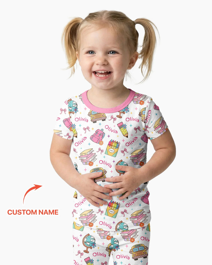Zweiteiliges, kurzärmliges Pyjama-Set mit Marienkäfern