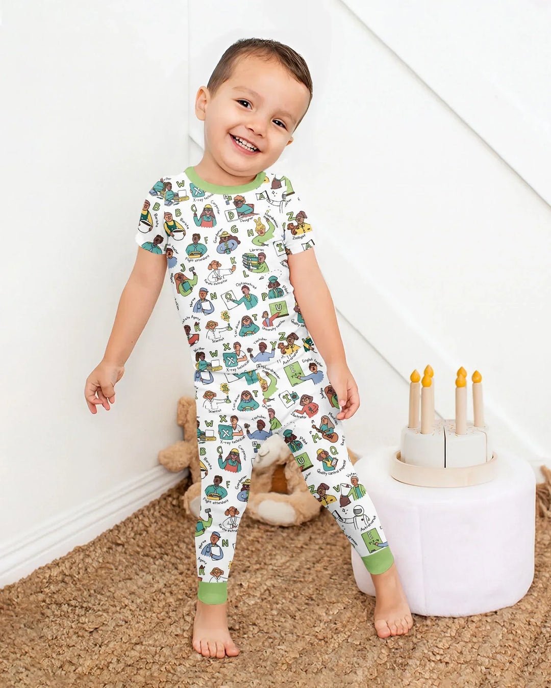 Zweiteiliges, kurzärmliges Pyjama-Set mit Marienkäfern