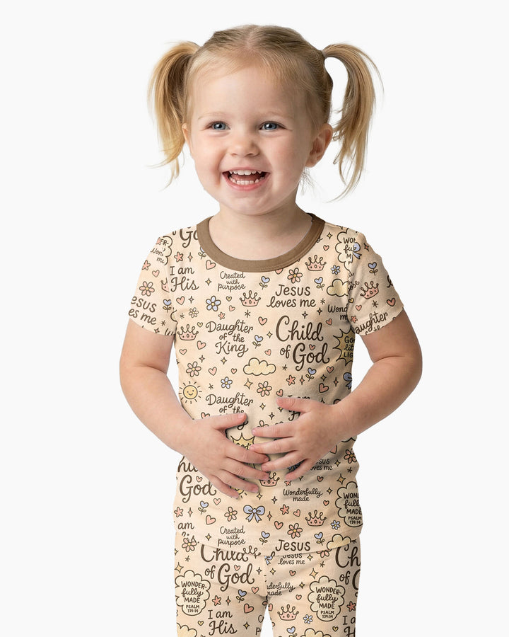 Zweiteiliges, kurzärmliges Pyjama-Set mit Marienkäfern