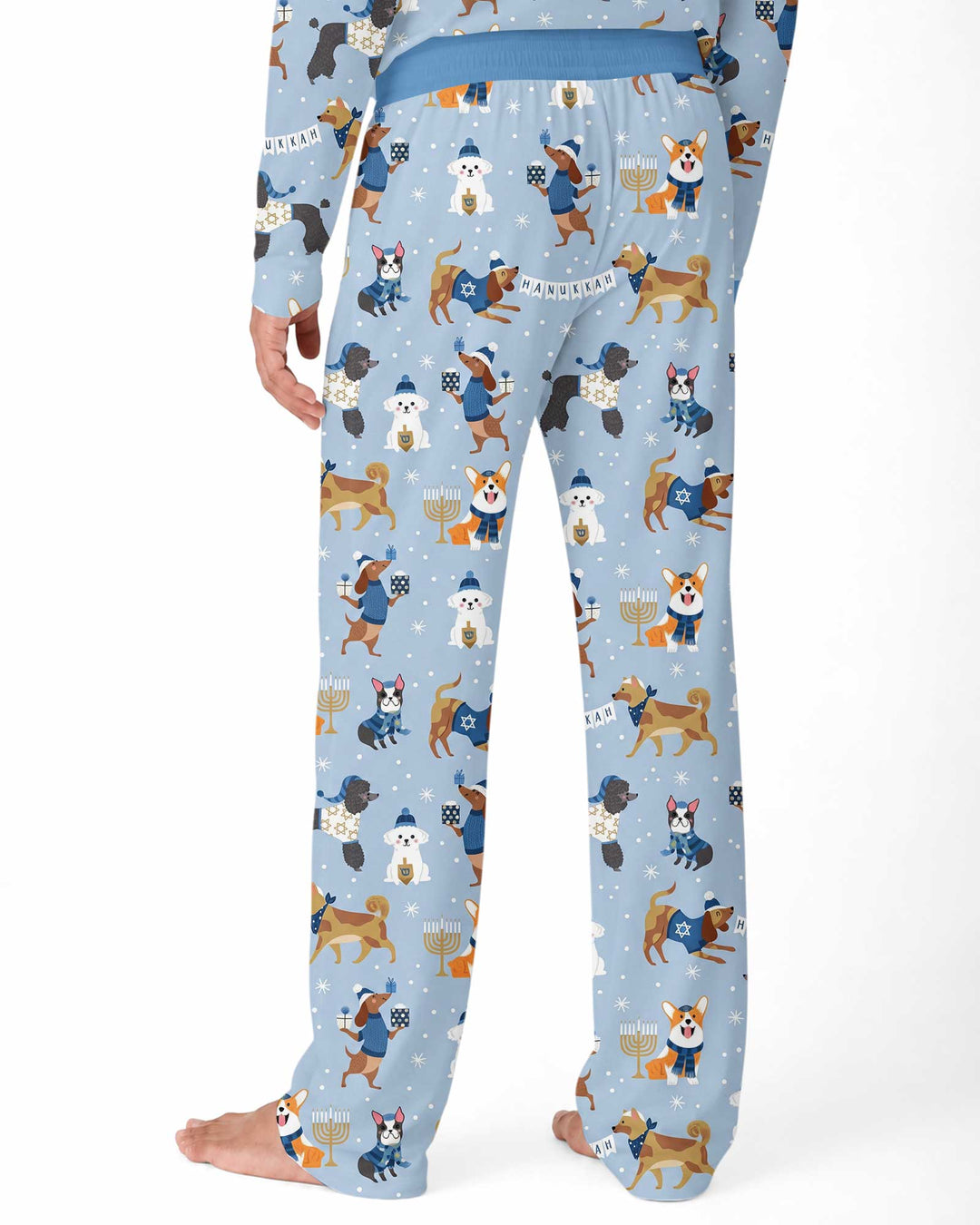 Hanukkah Dogs Bamboo Men's Pajama Set
