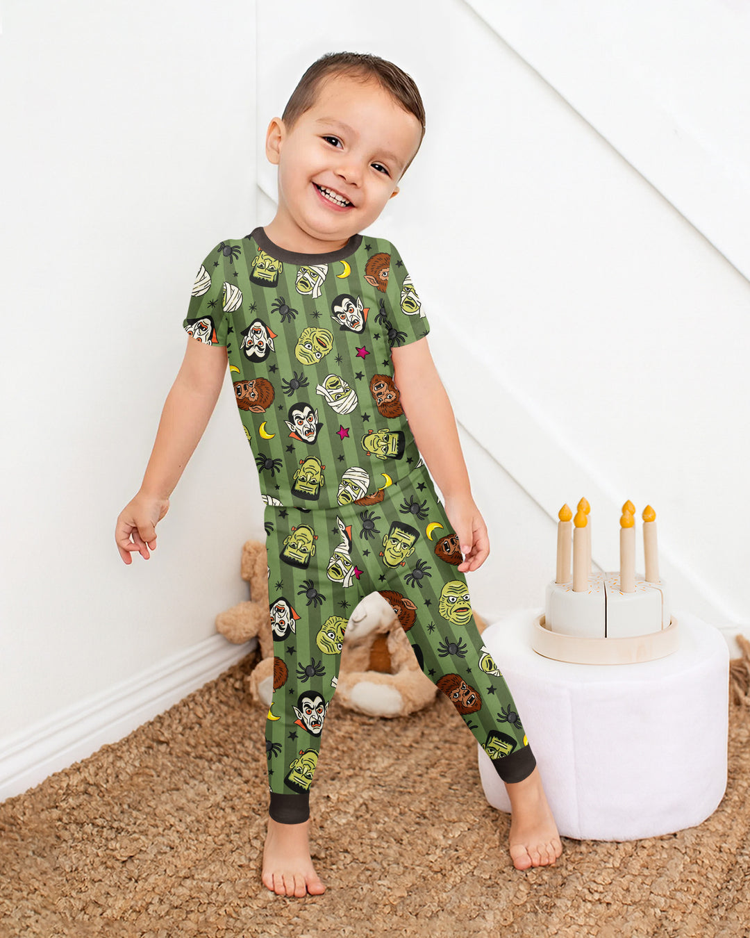 Zweiteiliges, kurzärmliges Pyjama-Set mit Marienkäfern