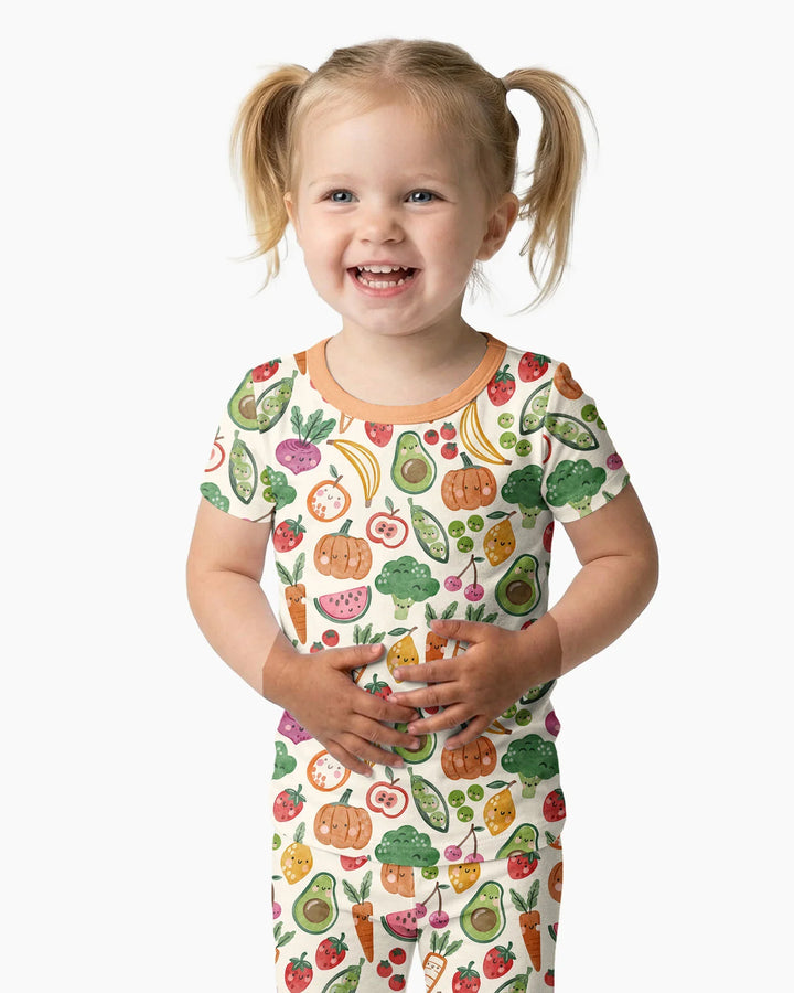 Zweiteiliges, kurzärmliges Pyjama-Set mit Marienkäfern