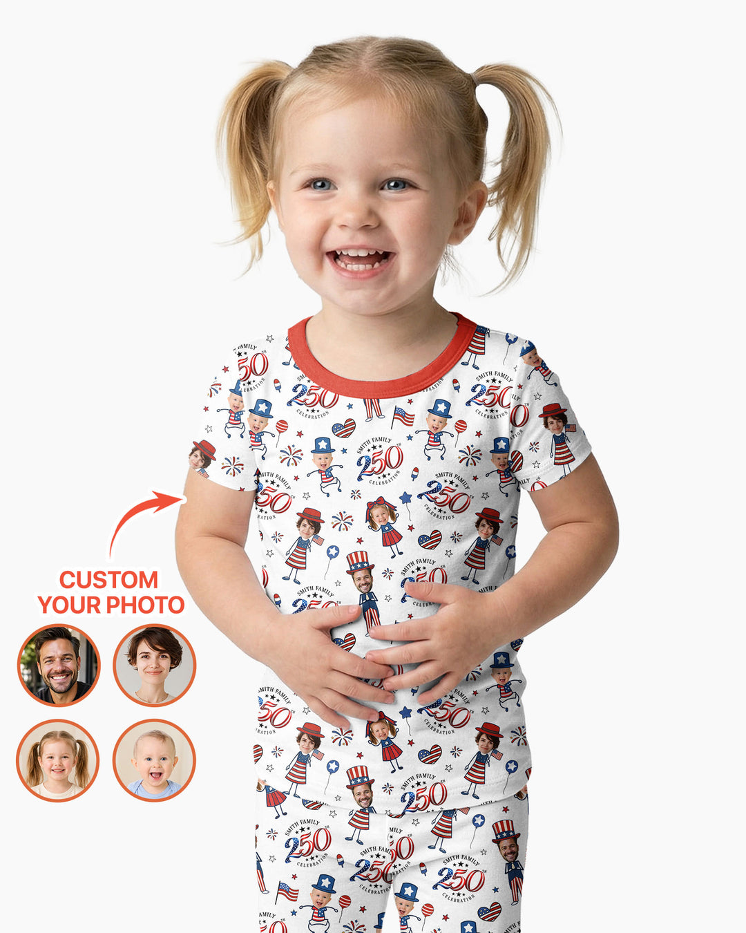 Zweiteiliges, kurzärmliges Pyjama-Set mit Marienkäfern