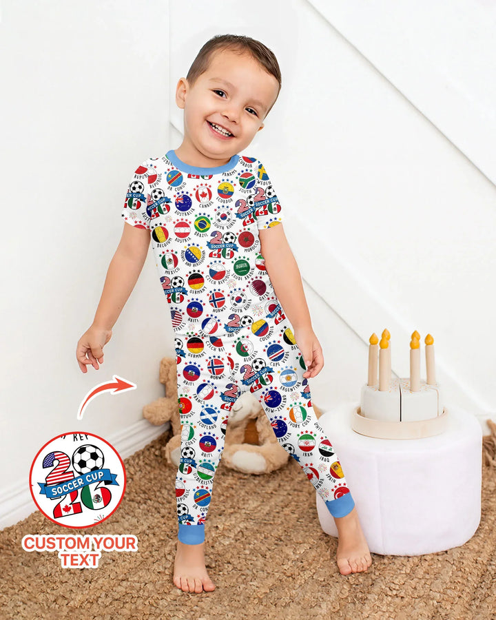 Zweiteiliges, kurzärmliges Pyjama-Set mit Marienkäfern