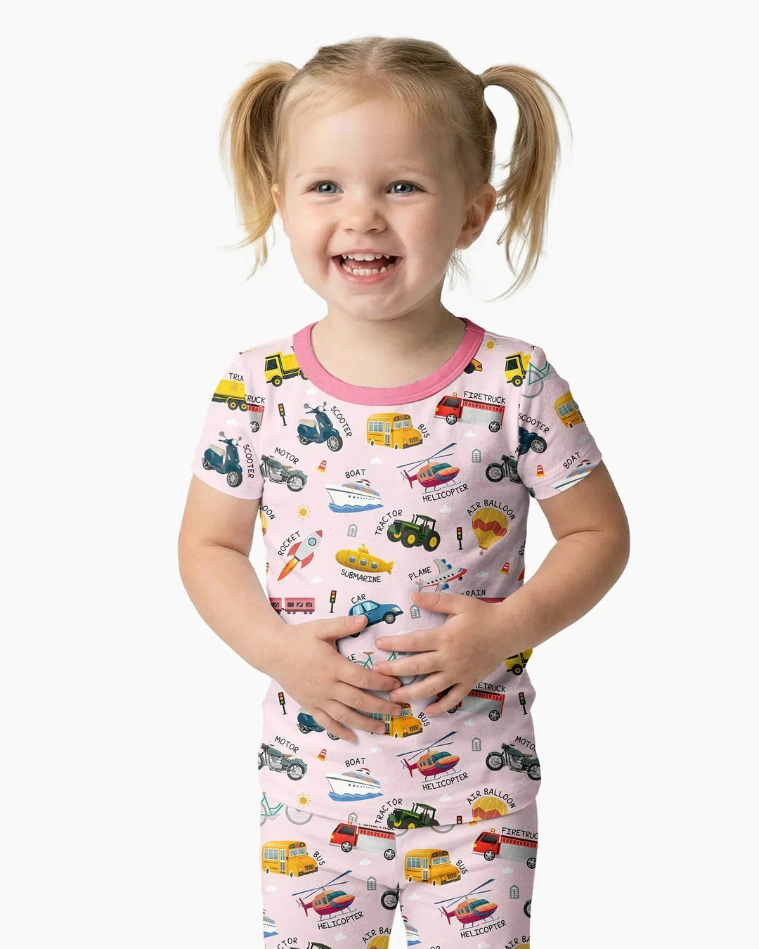 Zweiteiliges, kurzärmliges Pyjama-Set mit Marienkäfern