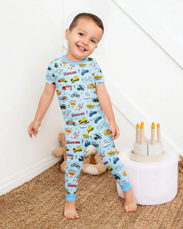 Zweiteiliges, kurzärmliges Pyjama-Set mit Marienkäfern