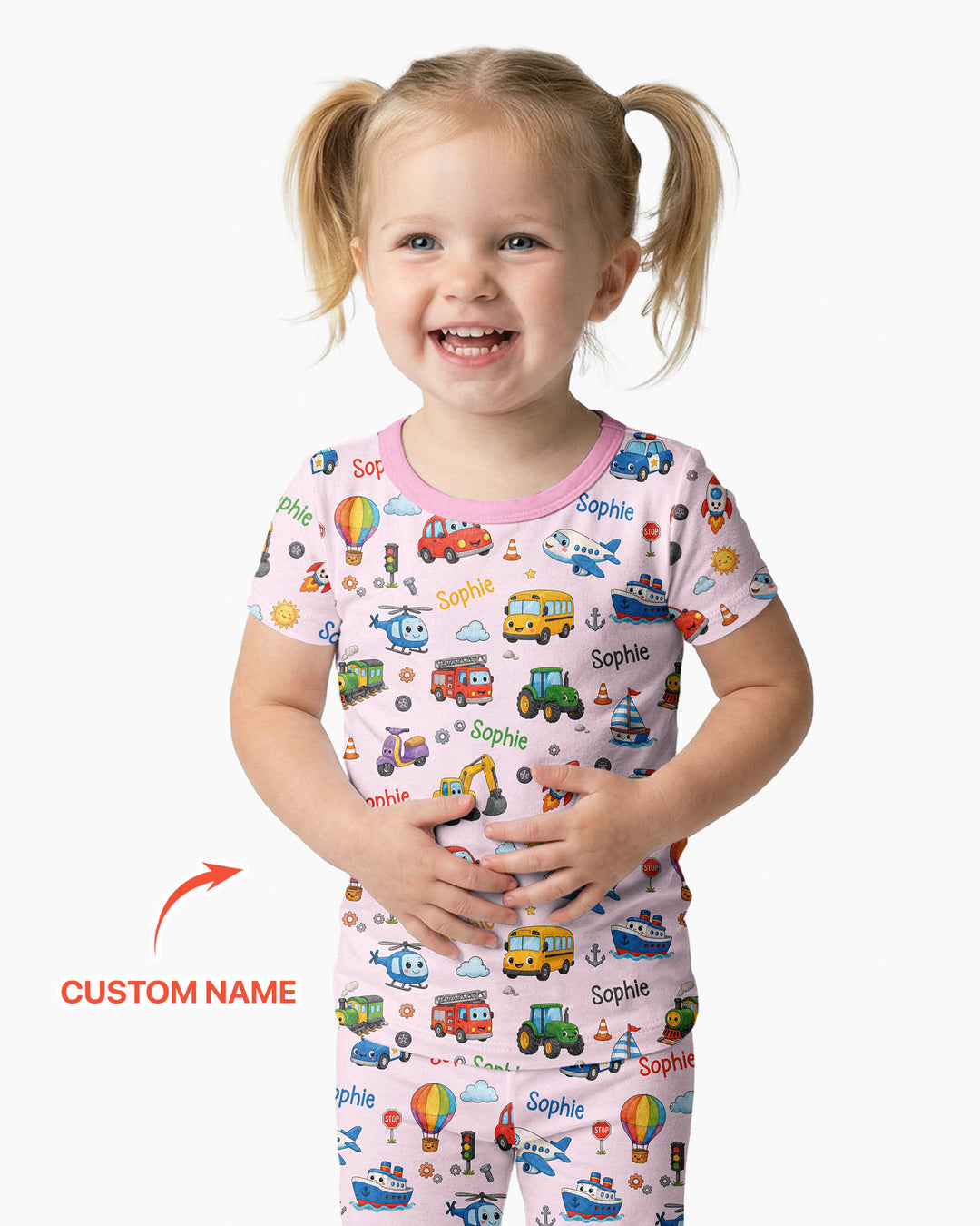 Zweiteiliges, kurzärmliges Pyjama-Set mit Marienkäfern