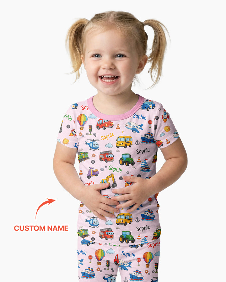 Zweiteiliges, kurzärmliges Pyjama-Set mit Marienkäfern