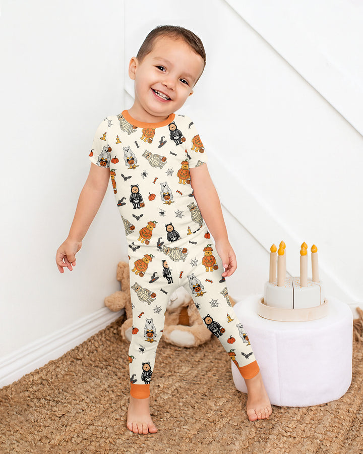 Zweiteiliges, kurzärmliges Pyjama-Set mit Marienkäfern