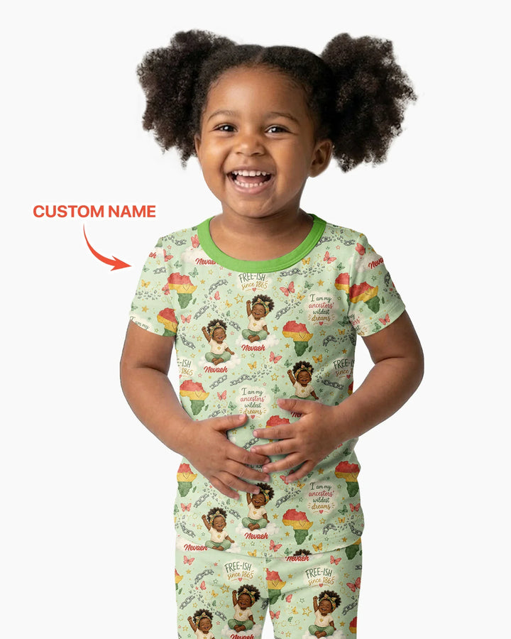 Zweiteiliges, kurzärmliges Pyjama-Set mit Marienkäfern