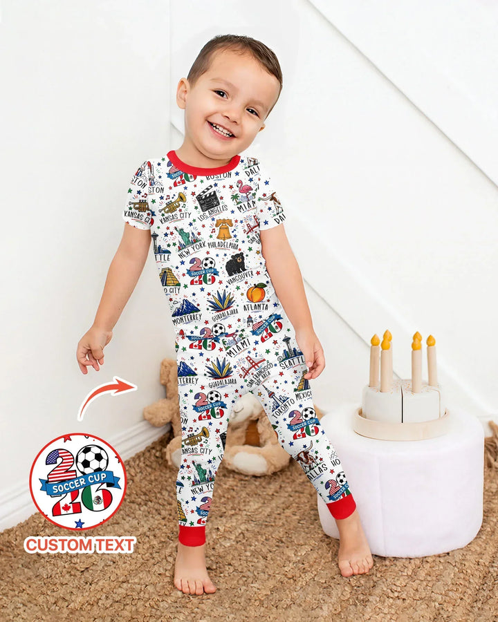 Zweiteiliges, kurzärmliges Pyjama-Set mit Marienkäfern