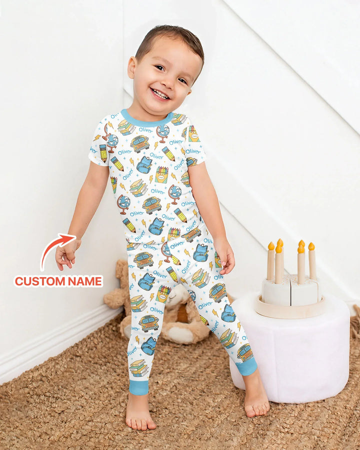 Zweiteiliges, kurzärmliges Pyjama-Set mit Marienkäfern
