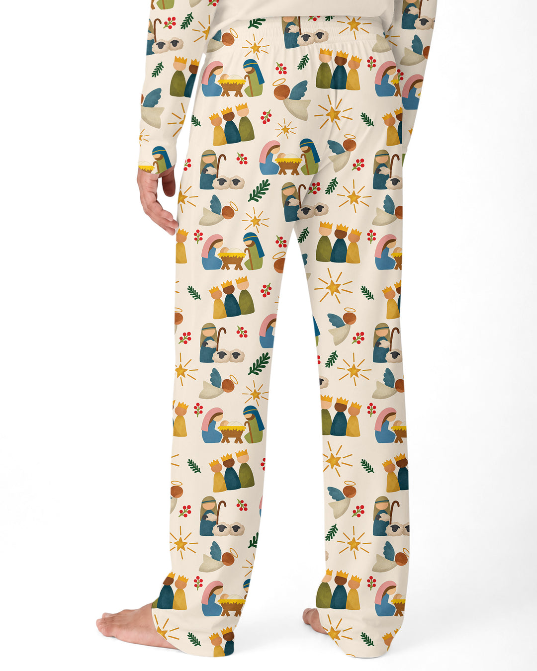 Oh Come, Let Us Adore Him Family Matching Bamboo Men's Pajama Set