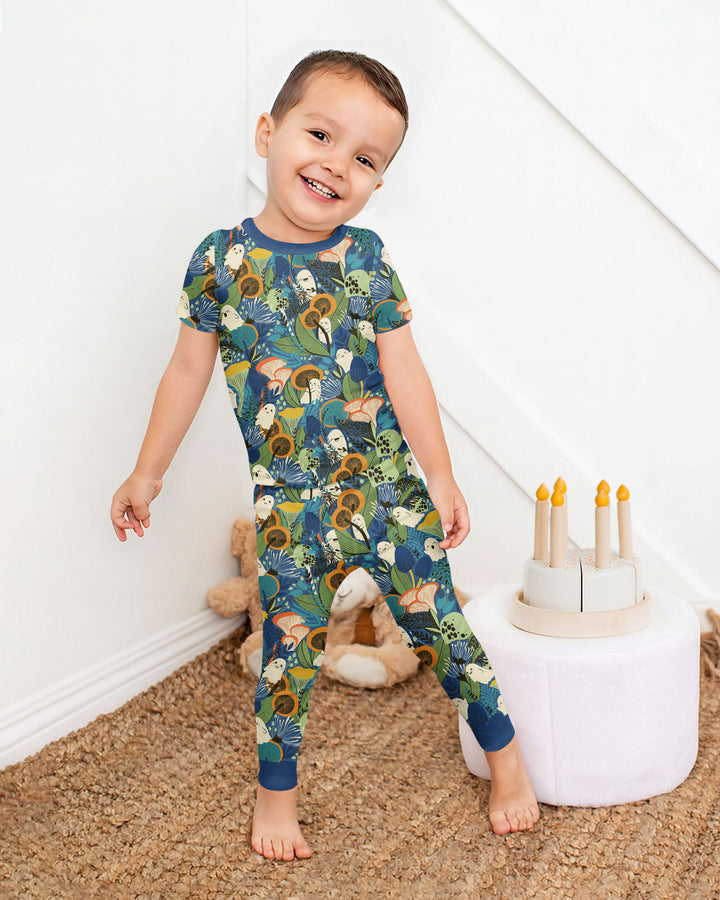 Ghost Forest Bamboo Two Piece Short Sleeve Pajama Set