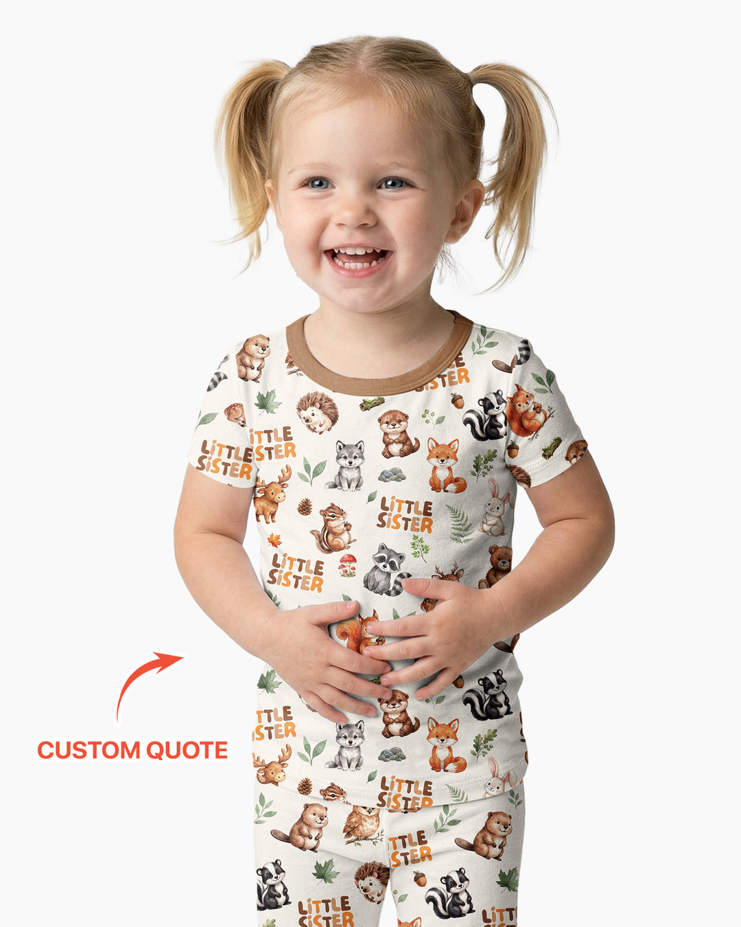 Zweiteiliges, kurzärmliges Pyjama-Set mit Marienkäfern