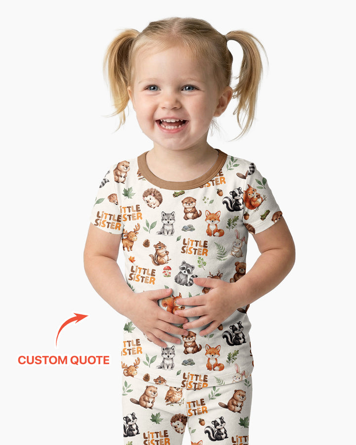 Zweiteiliges, kurzärmliges Pyjama-Set mit Marienkäfern