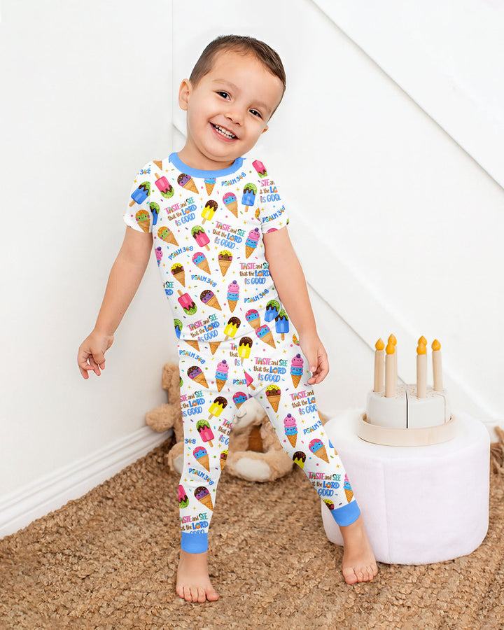 Zweiteiliges, kurzärmliges Pyjama-Set mit Marienkäfern