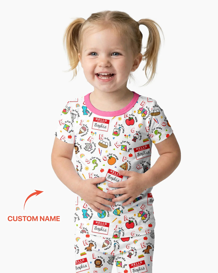 Zweiteiliges, kurzärmliges Pyjama-Set mit Marienkäfern