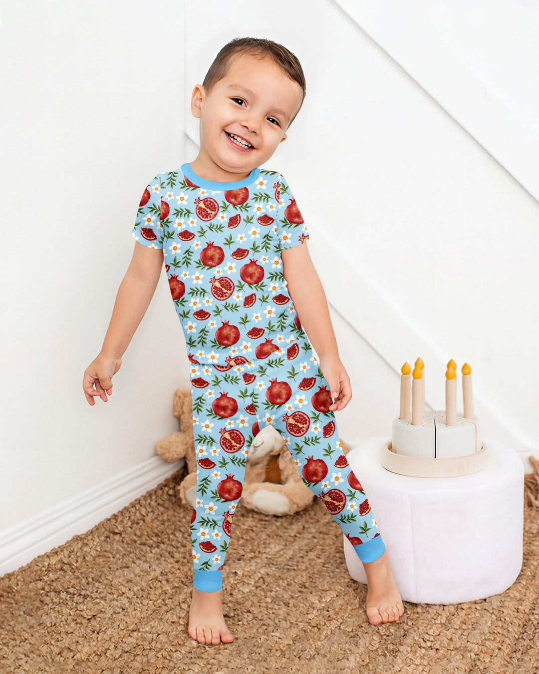 Zweiteiliges, kurzärmliges Pyjama-Set mit Marienkäfern