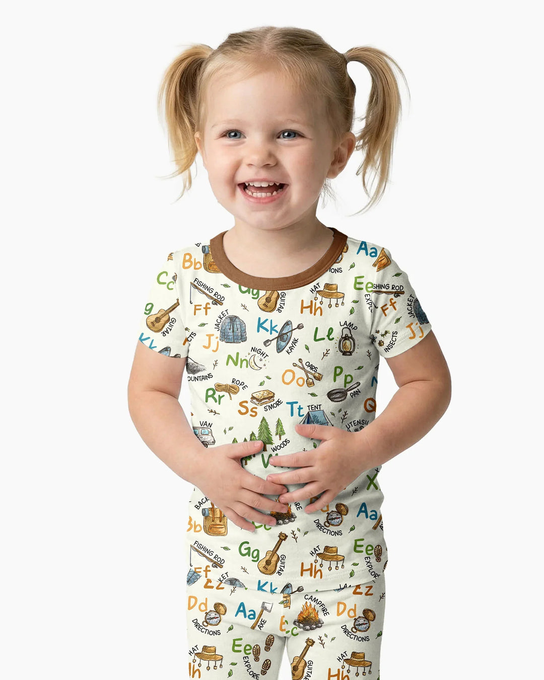 Zweiteiliges, kurzärmliges Pyjama-Set mit Marienkäfern