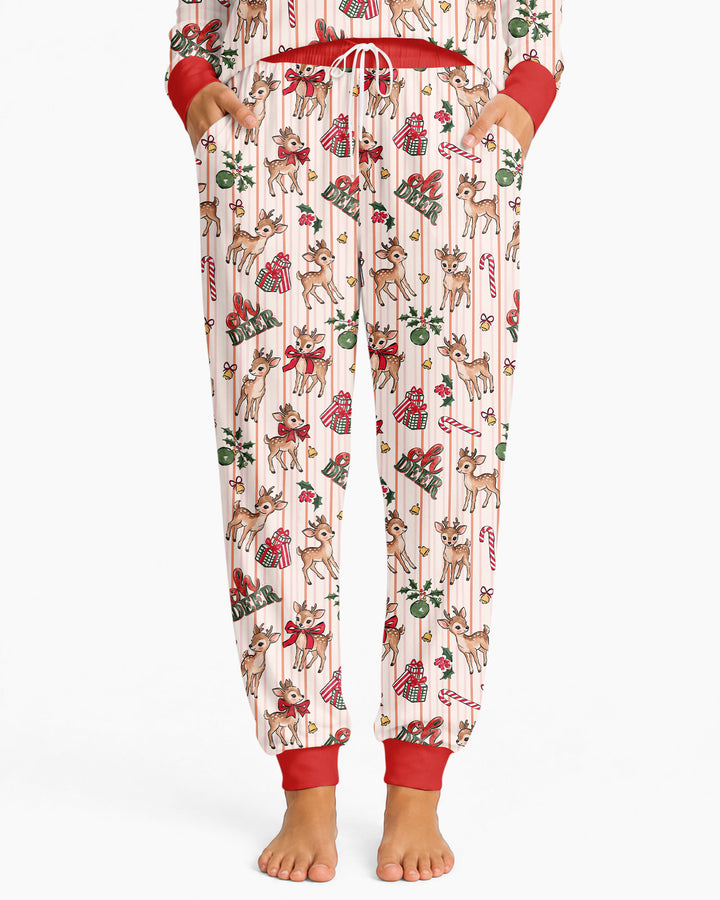 Oh Deer Mommy & Me Matching Bamboo Women Pajama Set
