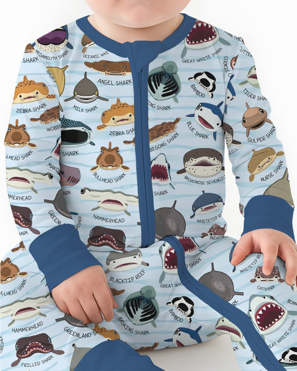 Shark Faces Bamboo Convertible Zippy