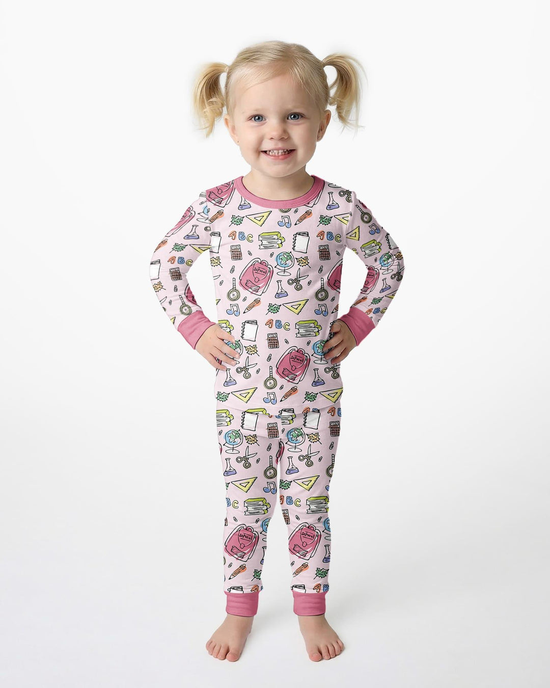 Zweiteiliges Langarm-Pyjama-Set mit Sommerfrüchten